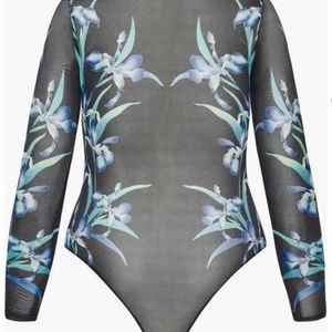 City Chic winter iris mesh bodysuit - medium 18